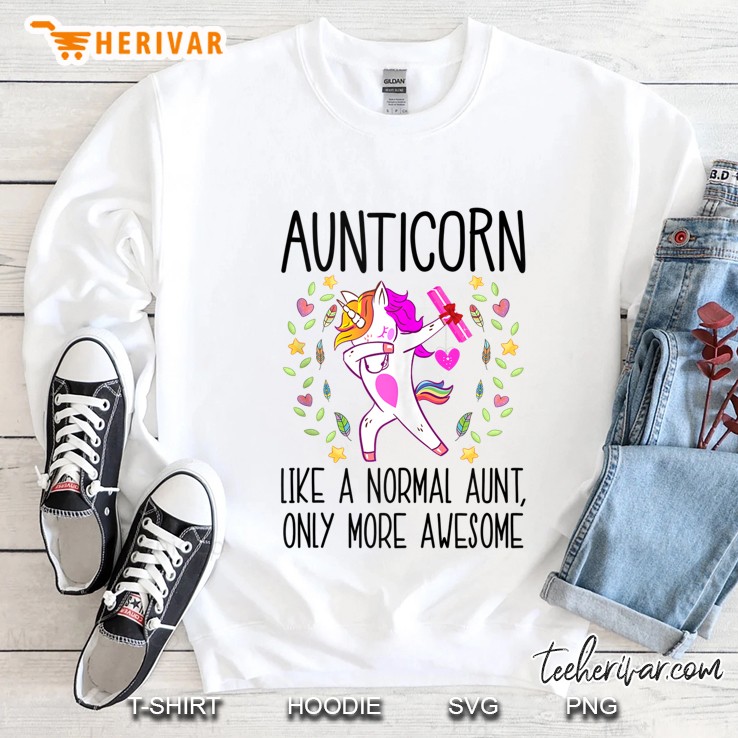 Aunticorn Like An Aunt Only Awesome Dabbing Unicorn Tank Top Sweatshirt
