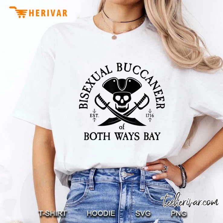 Bisexual Buccaneer Of Both Ways Bay Bi-Pride Funny Shirt Ladies Tee
