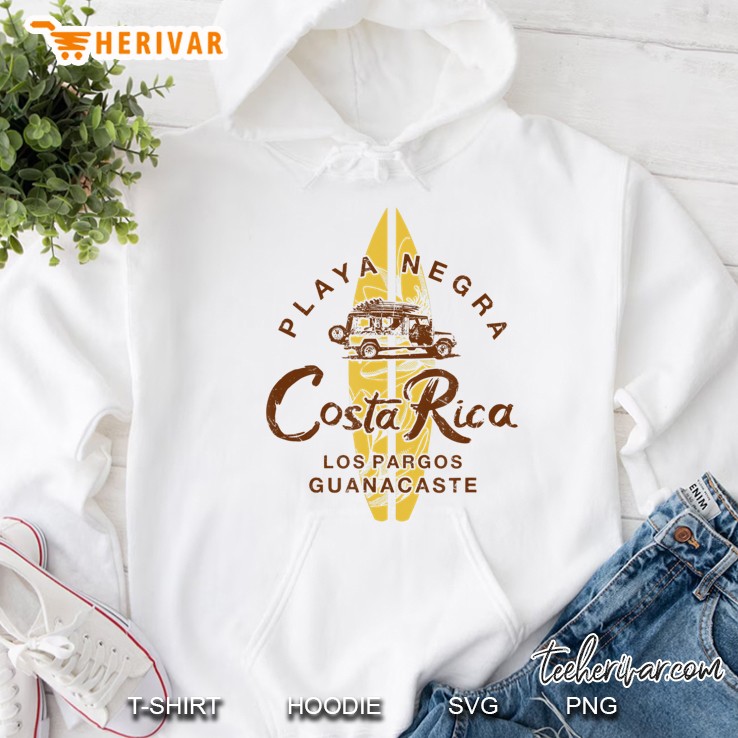 Costa Rica Surfing Playa Negra Vintage Surf Van Retro Hoodie