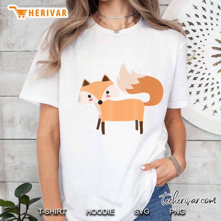 Cute Baby Red Fox Outdoor Animal Lover & Gift Ladies Tee