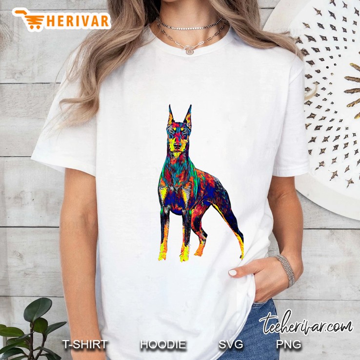 Doberman Dog Premium Ladies Tee