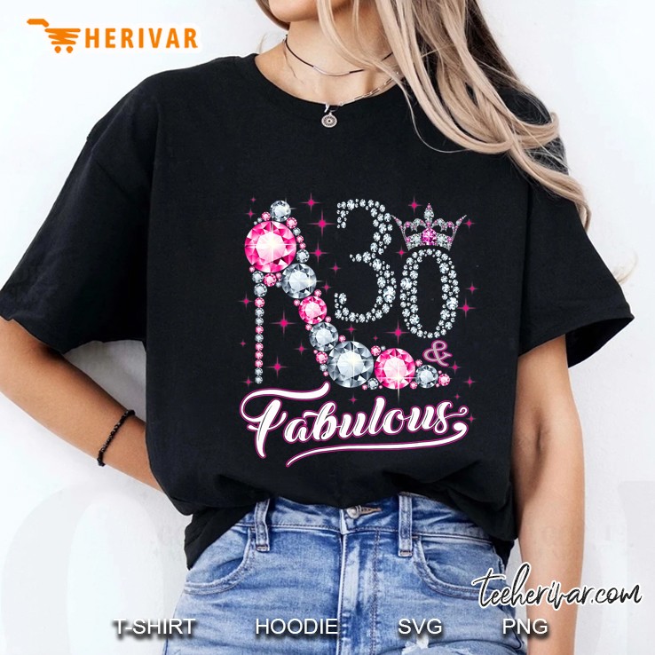 30 And & Fabulous 1990 30Th Birthday Ladies Tee