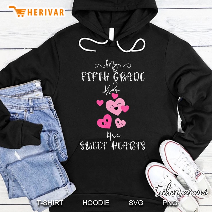 5Th Grade Teacher Shirt Trendy Valentine Sweetheart Hoodie