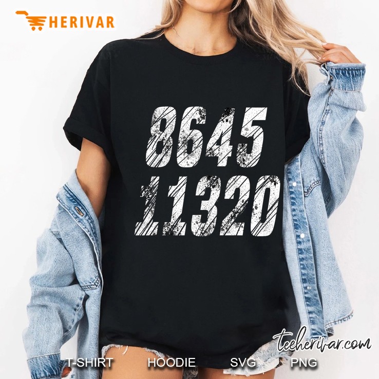 864511320 Distressed Anti Trump 8645 2020 Ver2 Ladies Tee