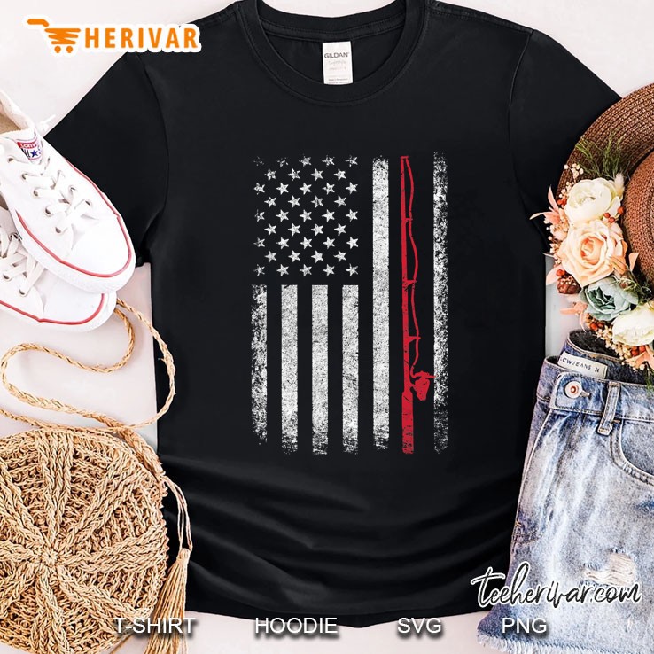 American Flag Fishing Shirt Vintage Fishing Shirt