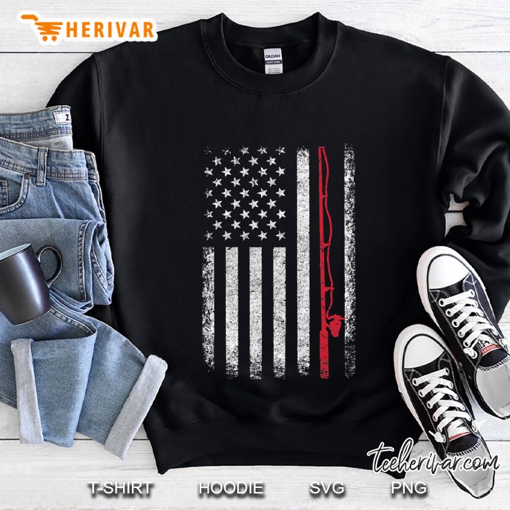 American Flag Fishing Shirt Vintage Fishing Sweatshirt