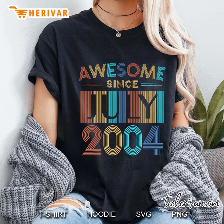Awesome Since July 2004 16Th Birthday 16 Year Old Ladies Tee