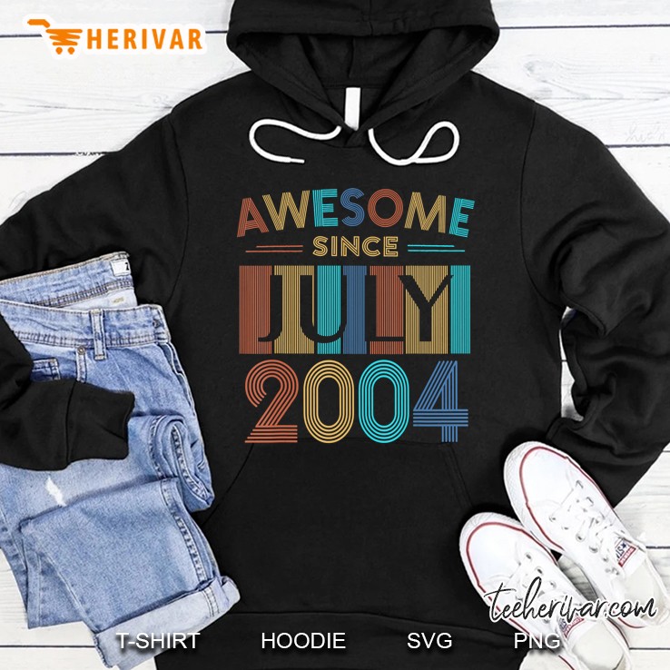 Awesome Since July 2004 16Th Birthday 16 Year Old Hoodie