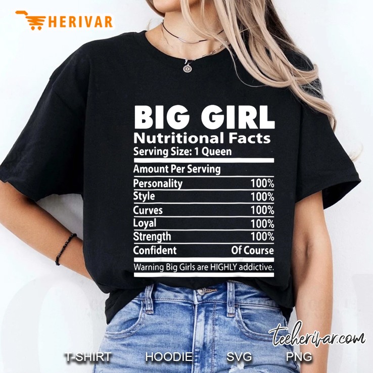 Big Girl Nutritional Facts Hoodie