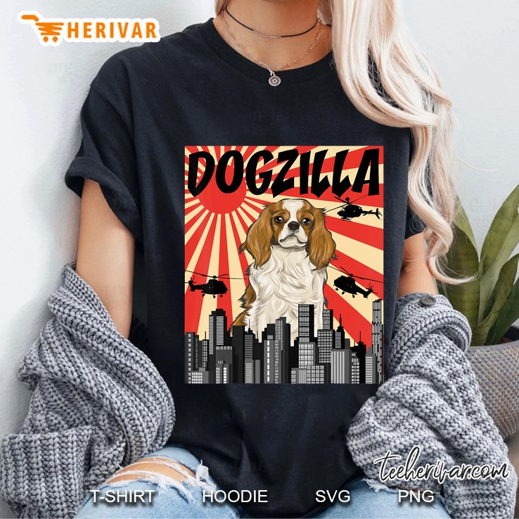 Japanese Dogzilla Cavalier King Charles Spaniel Ladies Tee