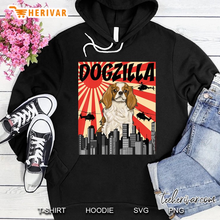 Japanese Dogzilla Cavalier King Charles Spaniel Hoodie