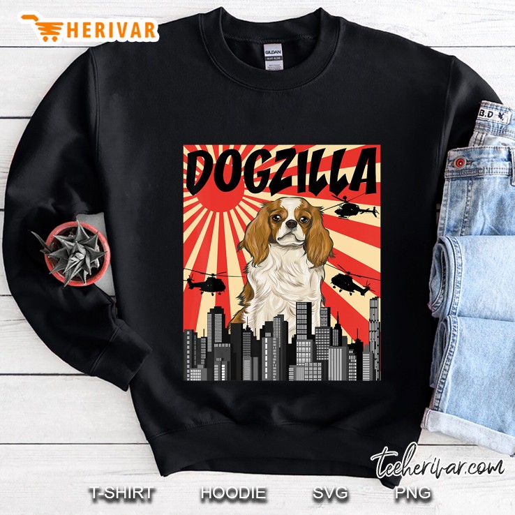 Japanese Dogzilla Cavalier King Charles Spaniel Sweatshirt