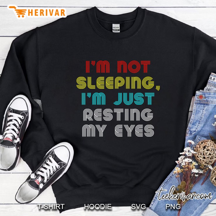 I'm Not Sleeping I'm Just Resting My Eyes Funny Vintage Mugs