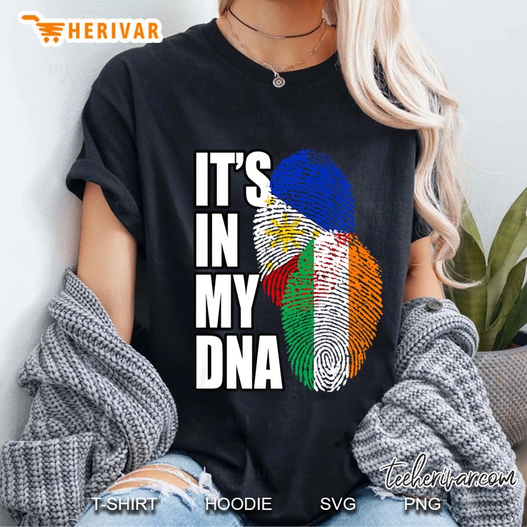 Irish And Filipino Dna Mix Flag Heritage Premium Ladies Tee