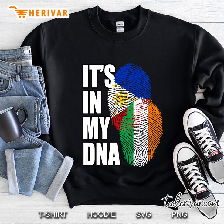 Irish And Filipino Dna Mix Flag Heritage Premium Sweatshirt