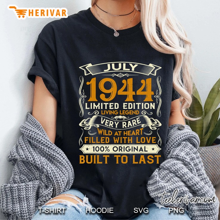 July 1944 Shirt 76 Years Old 76Th Birthday Gifts Ladies Tee