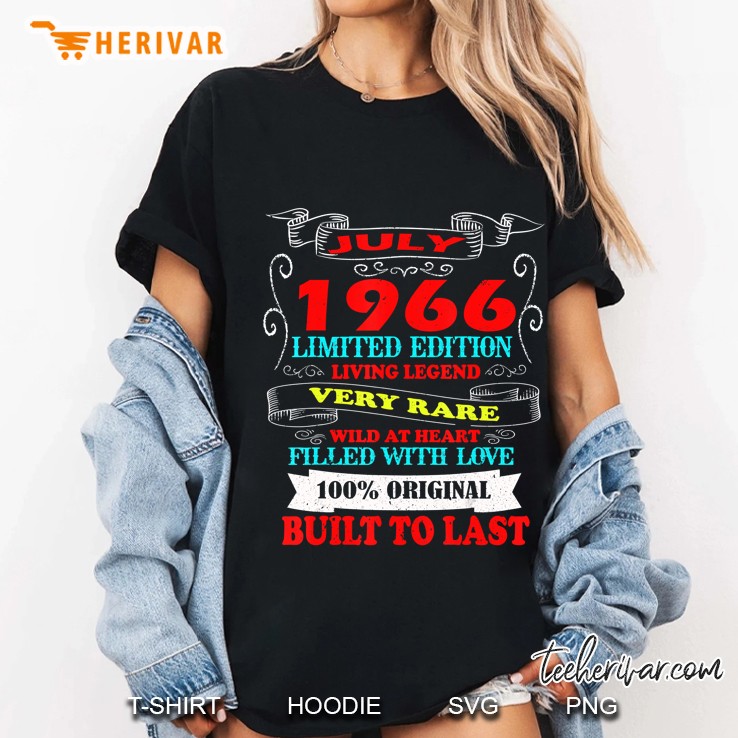 July 1966 Shirt 54 Years Old 54Th Birthday Gifts Hoodie