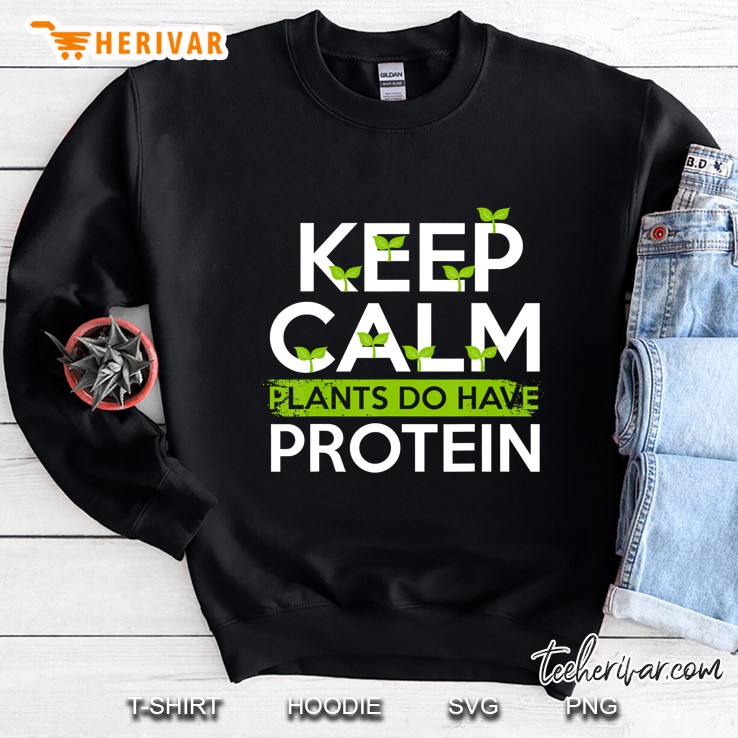 Keep Calm Plants Do Have Protein Funny Vegan Vegetables Fan Mugs