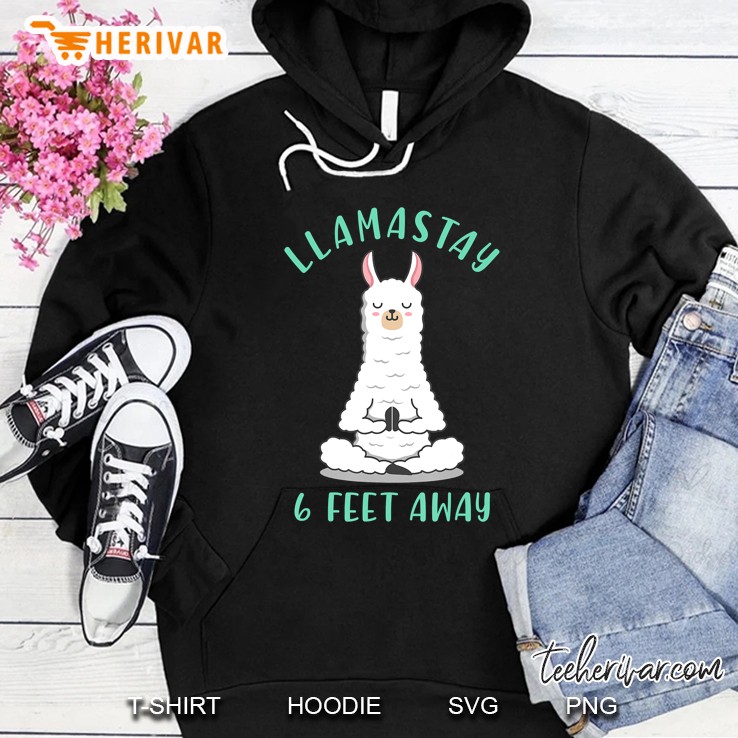 Llamastay 6 Feet Away Funny Llama Social Distancing Hoodie