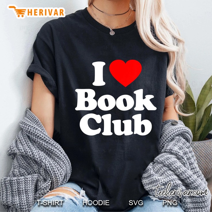 Mens I Love Book Club Heart Souvenir Funny Hoodie