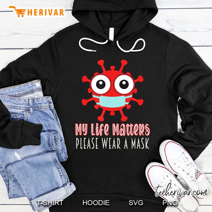 My Life Matters - Wear A Mask Red Cartoon Hoodie