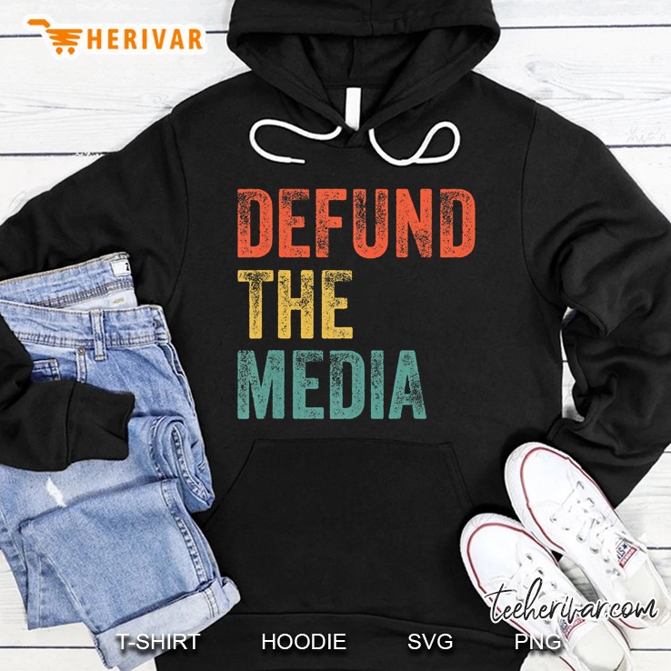 Retro Vintage Defund The Media Hoodie