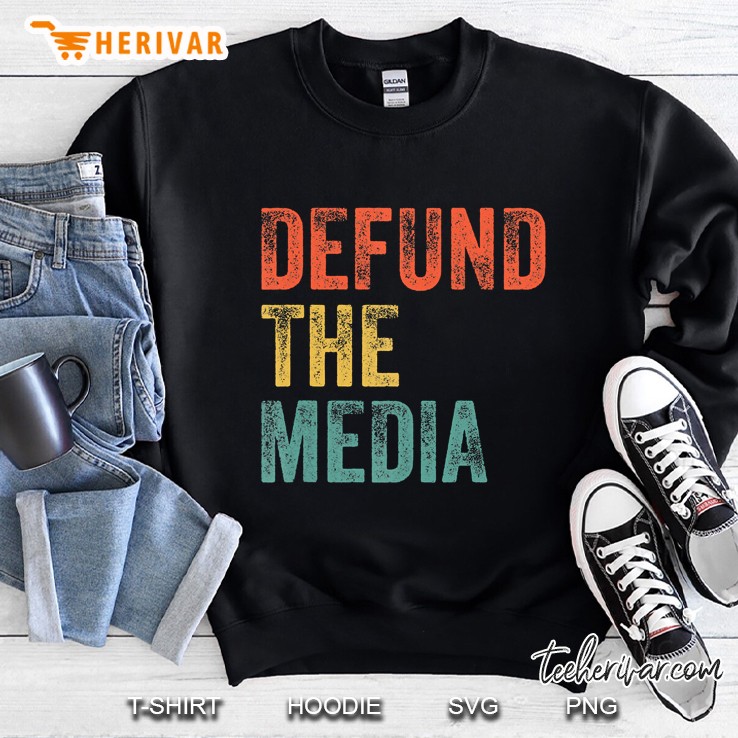 Retro Vintage Defund The Media Sweatshirt
