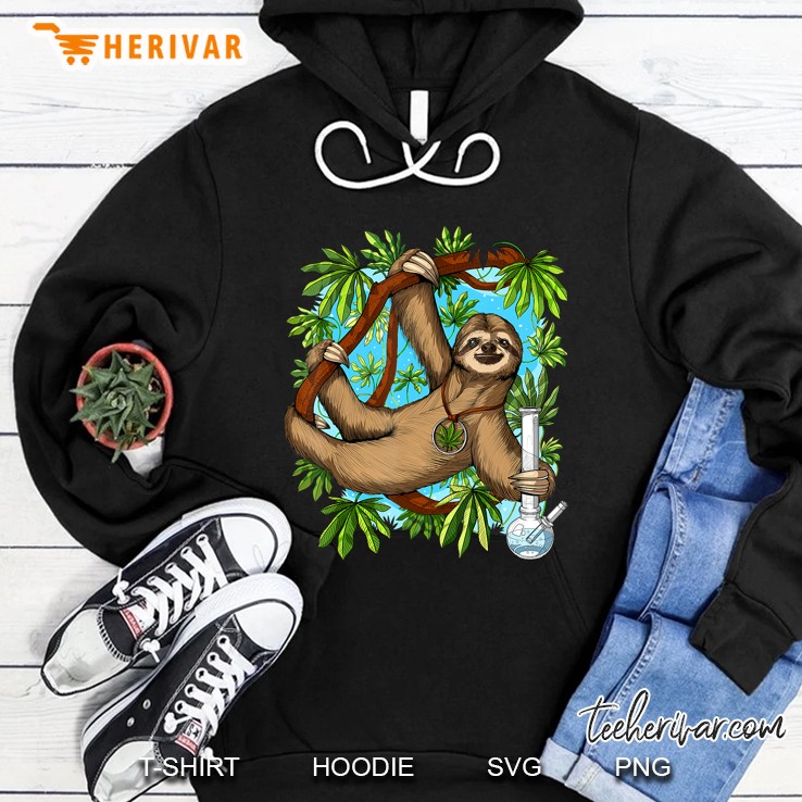 Sloth Stoner Weed Cannabis Marijuana Psychedelic Hippie Hoodie