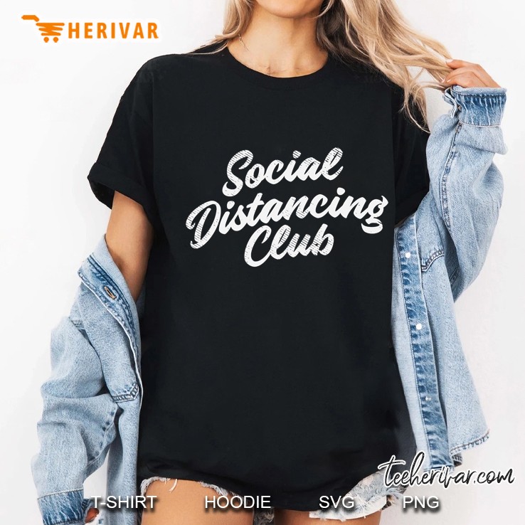 Social Distancing Club Quarantine Introvert Antisocial Ladies Tee