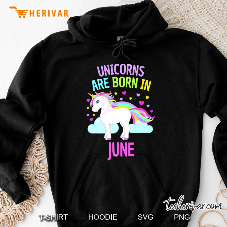 Unicorns Are Born In June Cute Unicorn Birthday Mugs