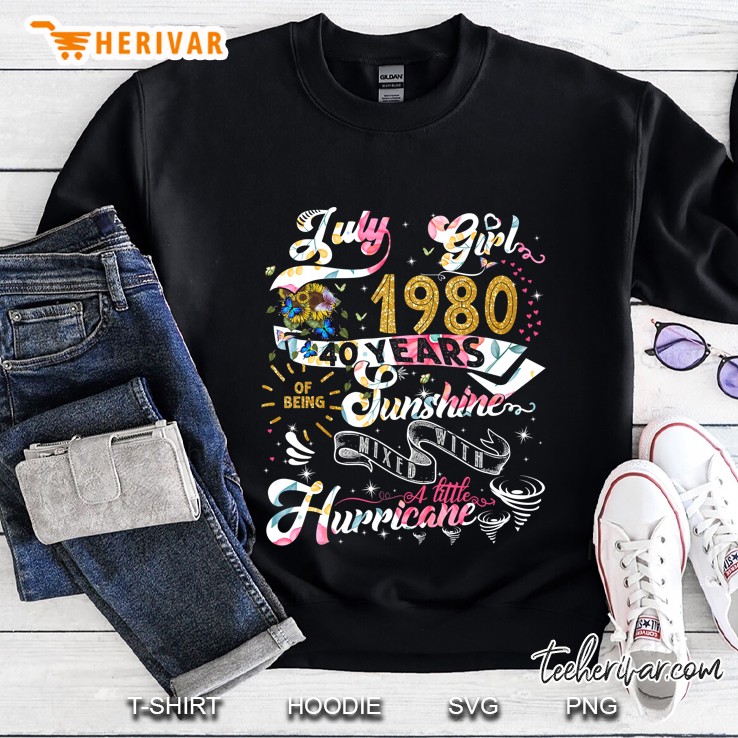 Vintage July 1980 Classic 40Th Birthday Gifts 40 Years Old Sweatshirt
