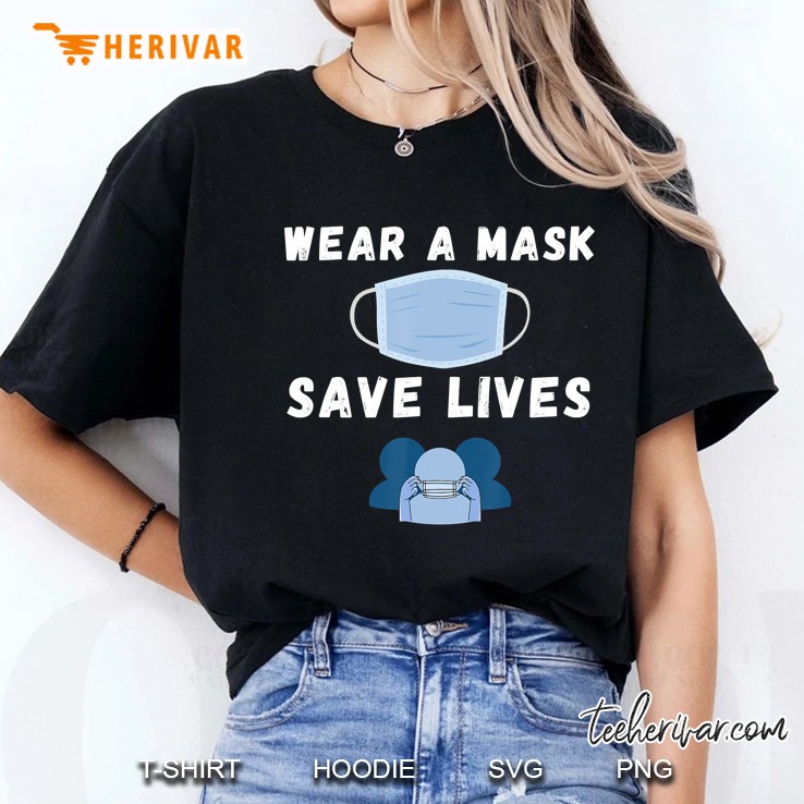 Wear A Mask & Save Lives - Social Distancing + Hygiene Works Ladies Tee