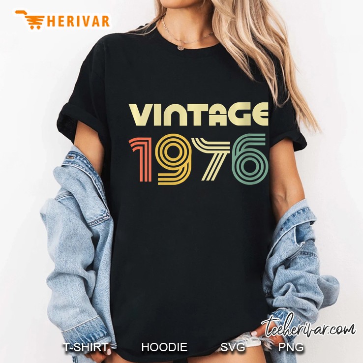 Womens Vintage 1976 44Th Birthday Ladies Tee