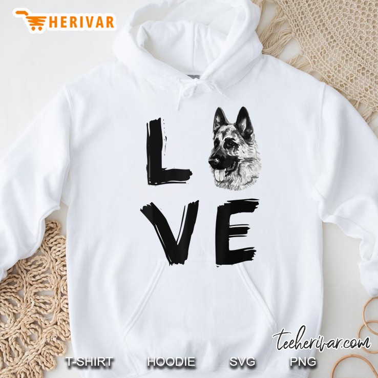 I Love My Dog German Shepherd Dog Lover Hoodie