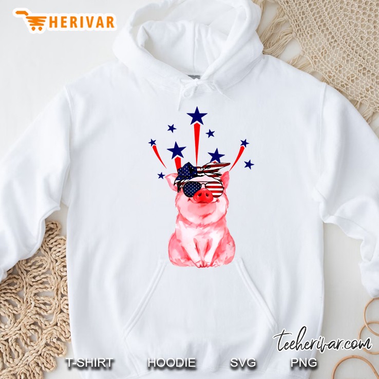 Pig 4Th July Funny Gift For Memorial Day Hoodie