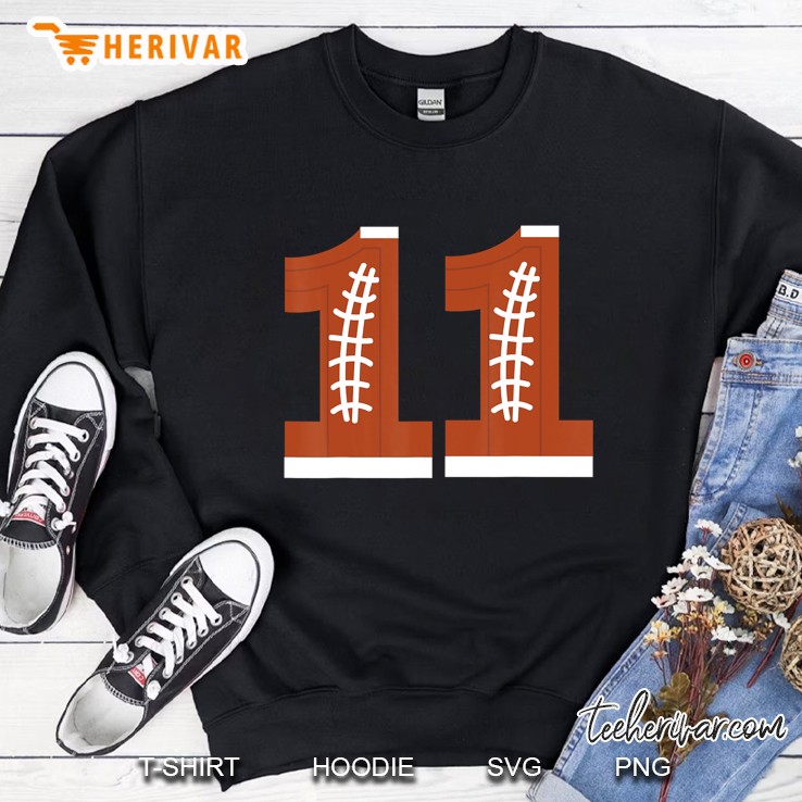 11Th Birthday Football Ball Boys 11 Year Old Gift Sweatshirt