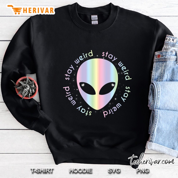 Alien Head Stay Weird - Stars Alien Tee Shirt Mugs