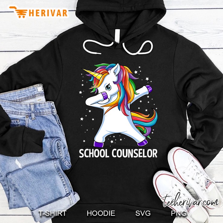 Dabbing Unicorn Back To School Gift For School Counselor Hoodie