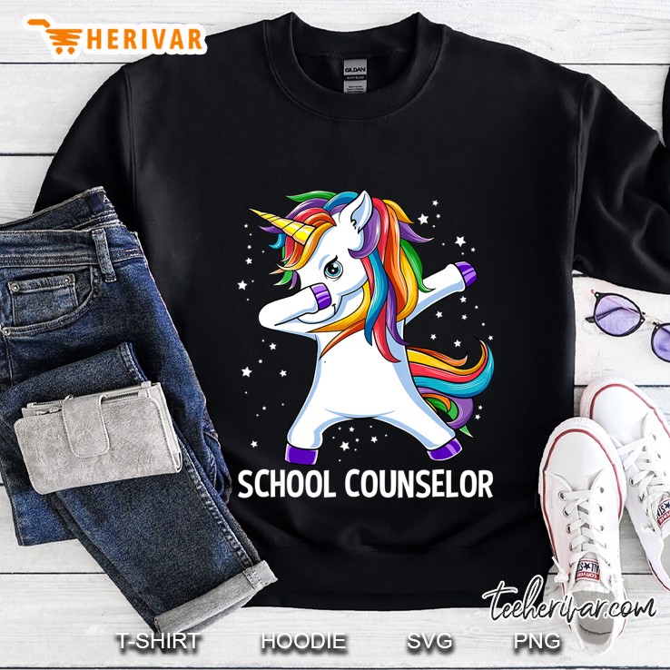 Dabbing Unicorn Back To School Gift For School Counselor Sweatshirt