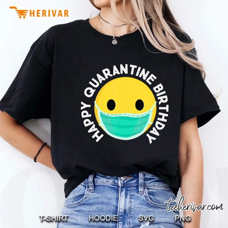 Happy Quarantine Birthday Social Distancing Emoji Hoodie