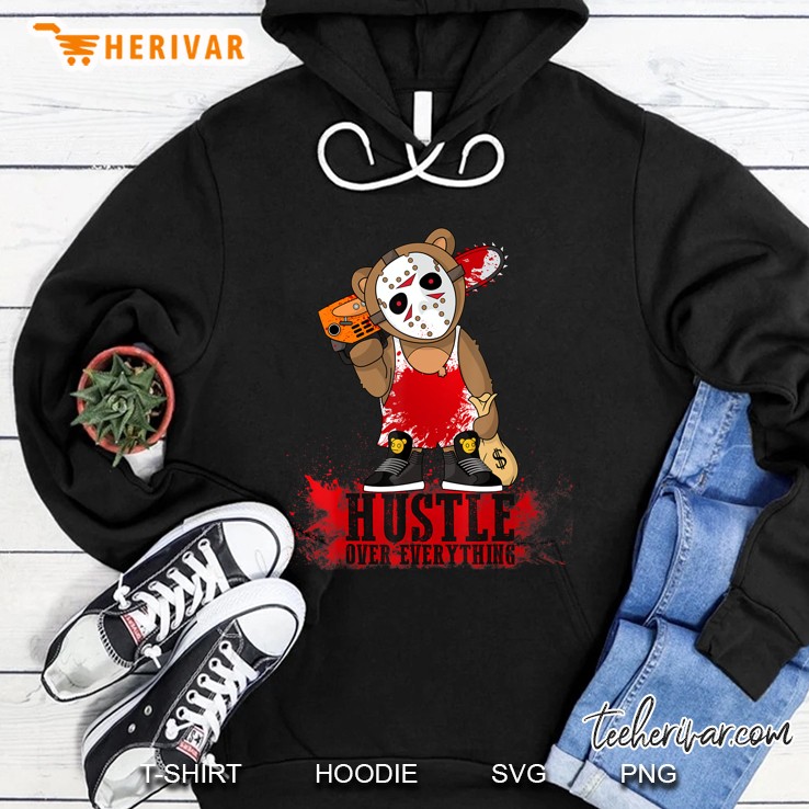 Hustle Over Everything Hockey Teddy Bear Parody Hoodie