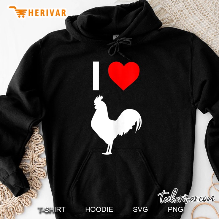 I Love Cock Gay Pride Rooster Funny Graphic Heart Gag Gift Tank Top Hoodie