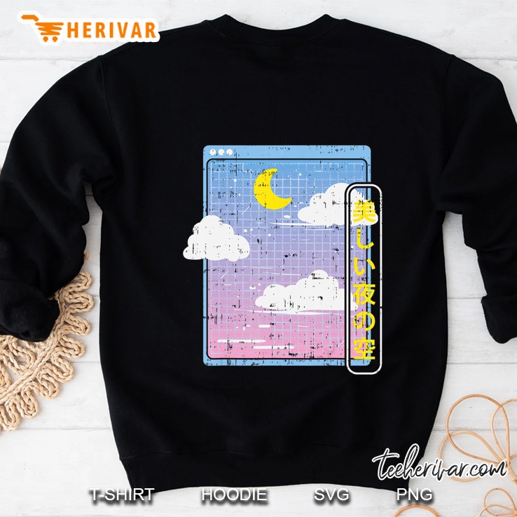 Japanese Vaporwave Moon Cute Pastel Goth Soft Grunge Gift Sweatshirt