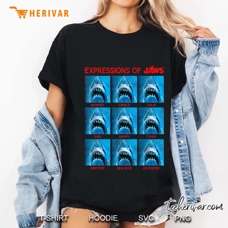 Jaws The Expressions Of Jaws Photo Grid Panel Ladies Tee