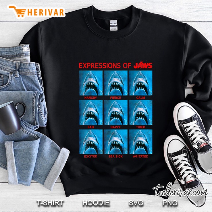 Jaws The Expressions Of Jaws Photo Grid Panel Sweatshirt