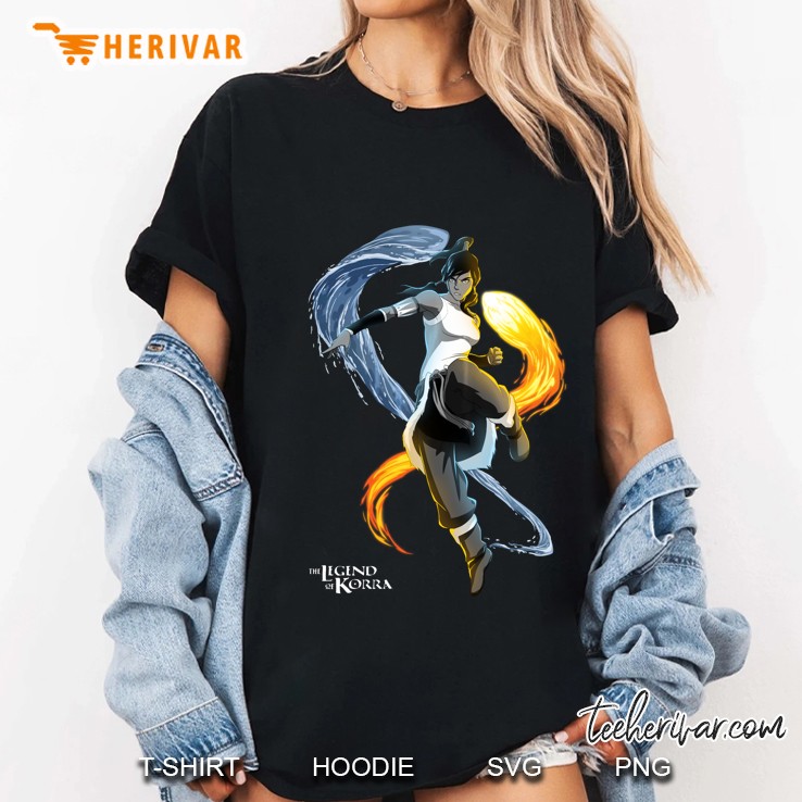 Legend Of Korra Fire & Water Bending Ladies Tee