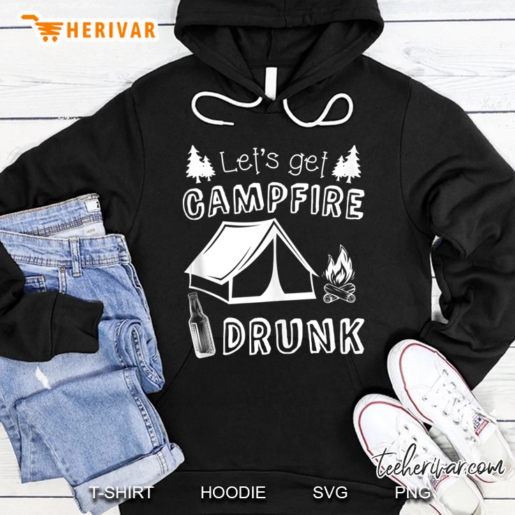 Lets Get Campfire Drunk Men Women Bonfire Quote Mugs