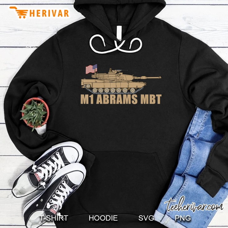 M1 Abrams Tank Gift Patriotic Us Flag Army Hoodie