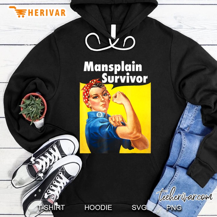 Mansplain Survivor Tshirt Funny Mansplaining Feminism Shirt Hoodie