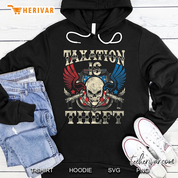 Mens Taxation Is Theft Anti-Government Libertarian Hoodie